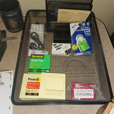 OFFICE SUPPLIES AND A POLAROID CAMERA