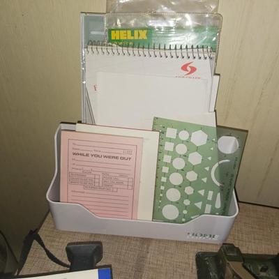 OFFICE SUPPLIES AND A POLAROID CAMERA