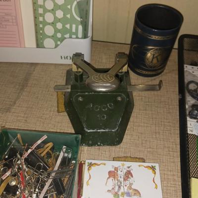 OFFICE SUPPLIES AND A POLAROID CAMERA