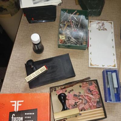 OFFICE SUPPLIES AND A POLAROID CAMERA