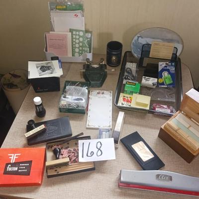 OFFICE SUPPLIES AND A POLAROID CAMERA