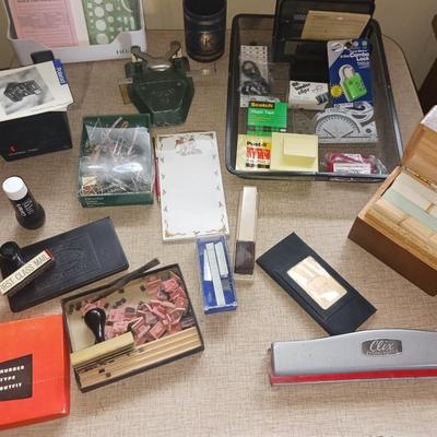 OFFICE SUPPLIES AND A POLAROID CAMERA