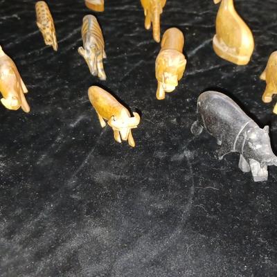 WOODEN, HAND CARVED ANIMALS