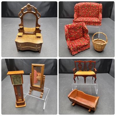Vintage Miniature Dollhouse Furniture Lot