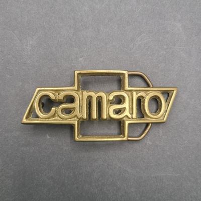 Vintage Collectible Brass Camaro Belt Buckle