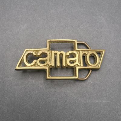 Vintage Collectible Brass Camaro Belt Buckle