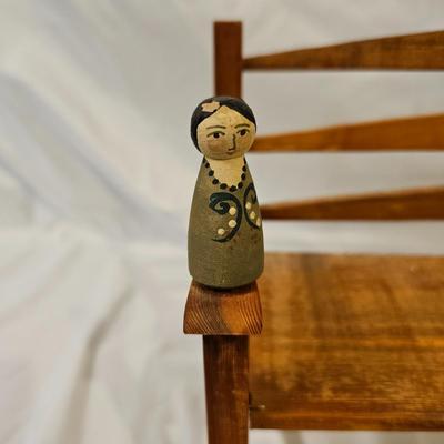 Norma DeCamp Seated Elf & Doll on Bench (L-JS)