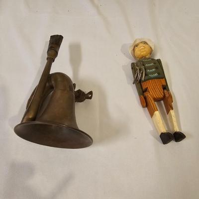 Norma DeCamp Seated Elf & Doll on Bench (L-JS)