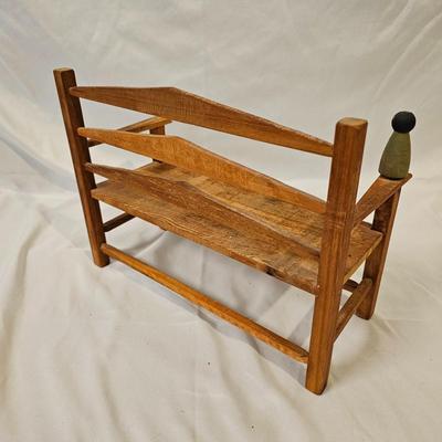 Norma DeCamp Seated Elf & Doll on Bench (L-JS)