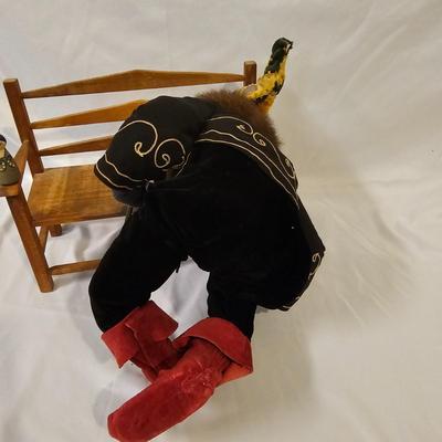 Norma DeCamp Seated Elf & Doll on Bench (L-JS)