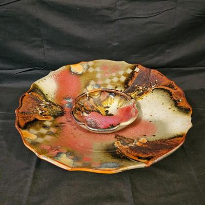 Large Ceramic Bowl w/Center Container (L-JS)
