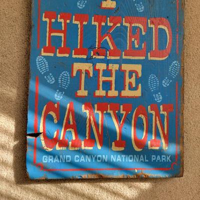 grand canyon wood plaque