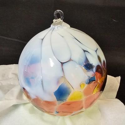 Blown Glass Ornaments & Waterford Bowl (L-JS)