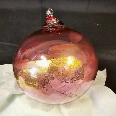 Blown Glass Ornaments & Waterford Bowl (L-JS)