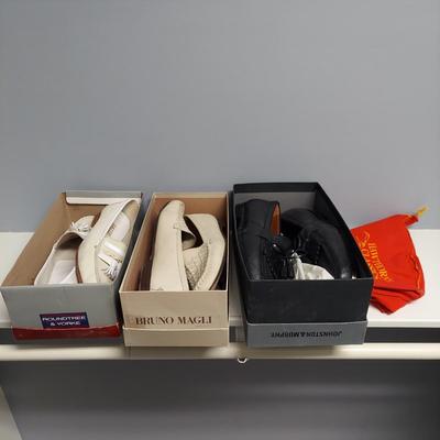 Three Pairs of Size 12 Leather Loafers by Bally and more (PC-BBL)