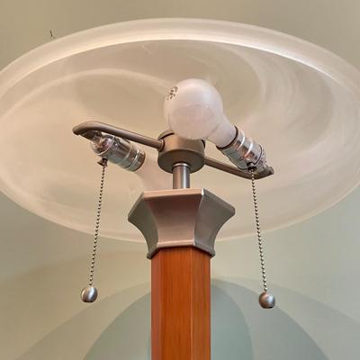 Wooden Lamp with Frosted Shade (LR-SS)