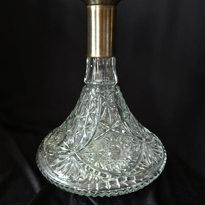 Wide Base Decanter Silver Plate Rime