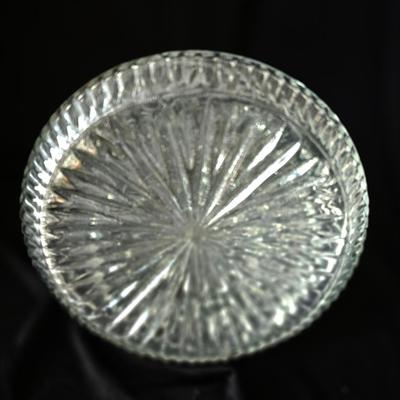 Wide Base Decanter Silver Plate Rime
