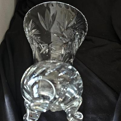 Cut Crystal Footed Vase