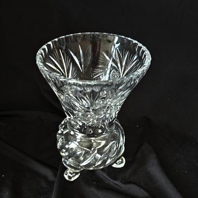 Cut Crystal Footed Vase