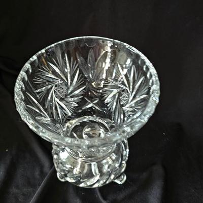 Cut Crystal Footed Vase