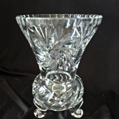 Cut Crystal Footed Vase