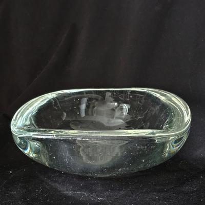 Heavy Clear Crystal Ash tray