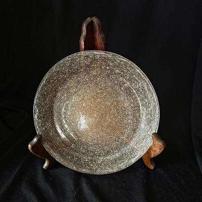 Seven Hand Blown Glass Plates