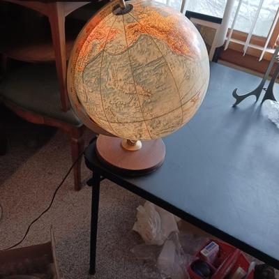 LIGHTED GLOBE, NEW DOMINOES AND PLAYING CARDS