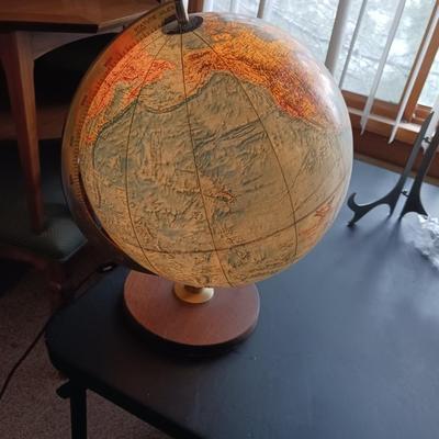 LIGHTED GLOBE, NEW DOMINOES AND PLAYING CARDS