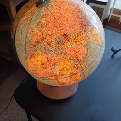 LIGHTED GLOBE, NEW DOMINOES AND PLAYING CARDS