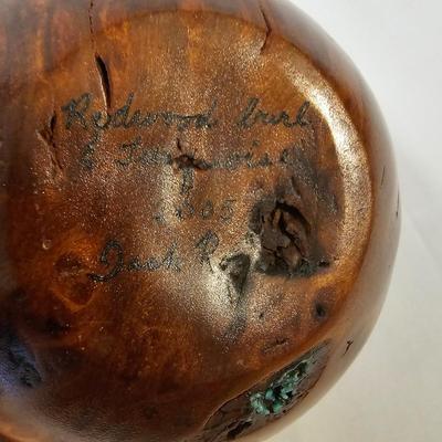 Redwood Burl & Turquoise Egg and More Wood Decor (L-JS)