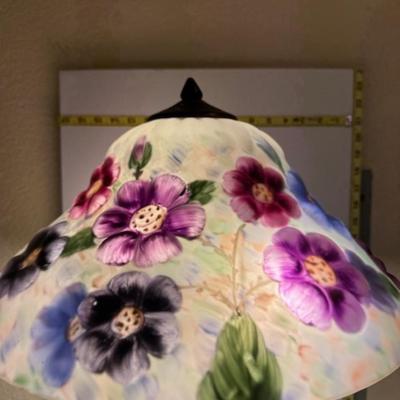 NICE LAMP WITH FLOWERED SHADE