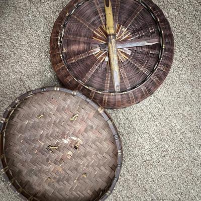 Two Antique Handwoven Baskets - Indigenous