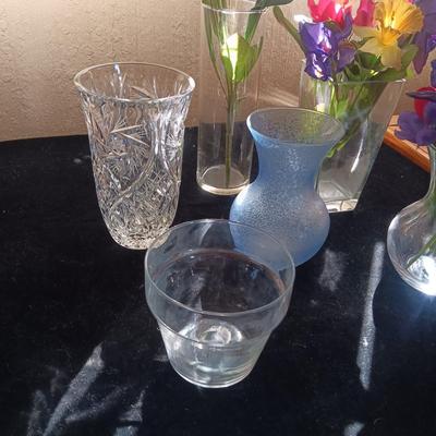 FLOWER VASES AND FAUX FLOWERS