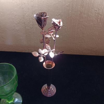 DEPRESSION GLASS, TINY TEA SET AND MORE