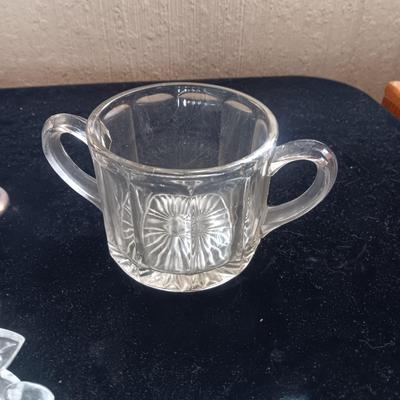 DEPRESSION GLASS, TINY TEA SET AND MORE