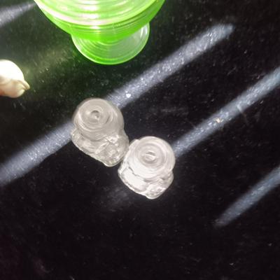 DEPRESSION GLASS, TINY TEA SET AND MORE