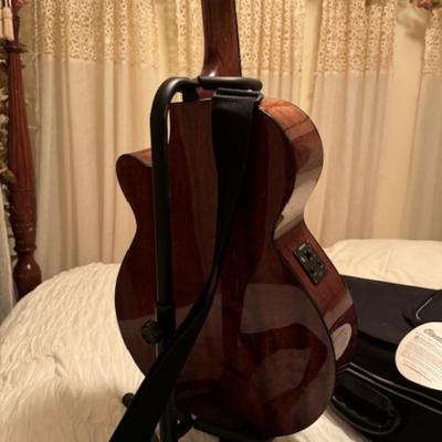 FENDER GUITAR WITH CASE AND STAND