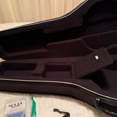 FENDER GUITAR WITH CASE AND STAND