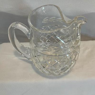 Lead crystal juice pitcher