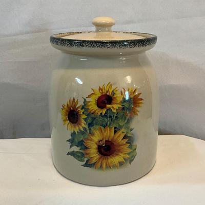 Sunflower cookie jar