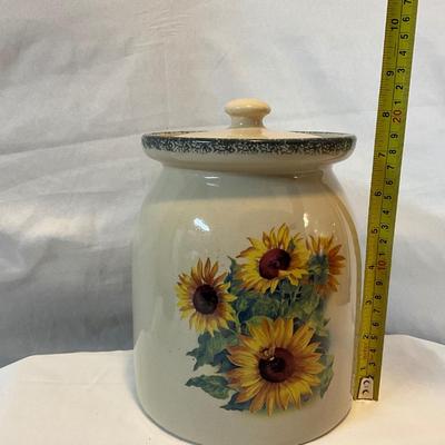 Sunflower cookie jar