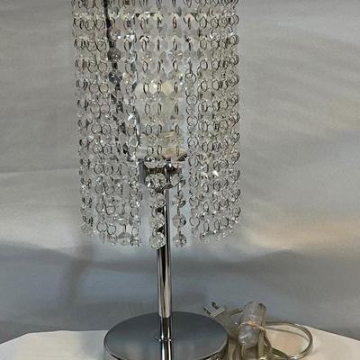 Decorative Beaded table lamp 17in