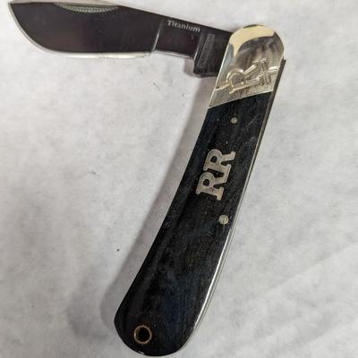 Rough Rider Titanium Pocket Knife/Highland Spike Fixed Blade Knife