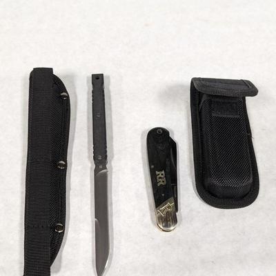 Rough Rider Titanium Pocket Knife/Highland Spike Fixed Blade Knife