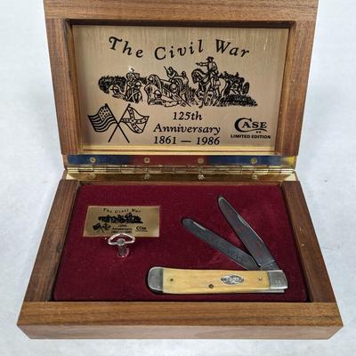 Civil War 125th Anniversary Case Limited Edition Folding Knife Music Box