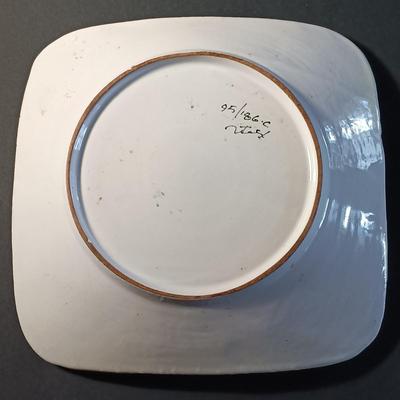 LOT 5: Vintage Signed A, Boria Caltagirone Handpainted Bowl and Signed and Numbered Handpainted Ashtray