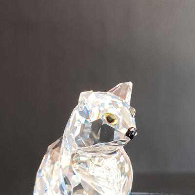 LOT 13: Swarovski Crystal Cat Figurine