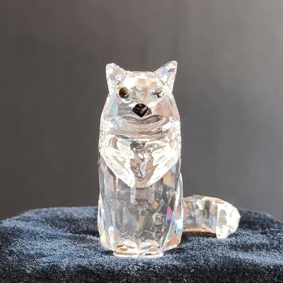 LOT 13: Swarovski Crystal Cat Figurine